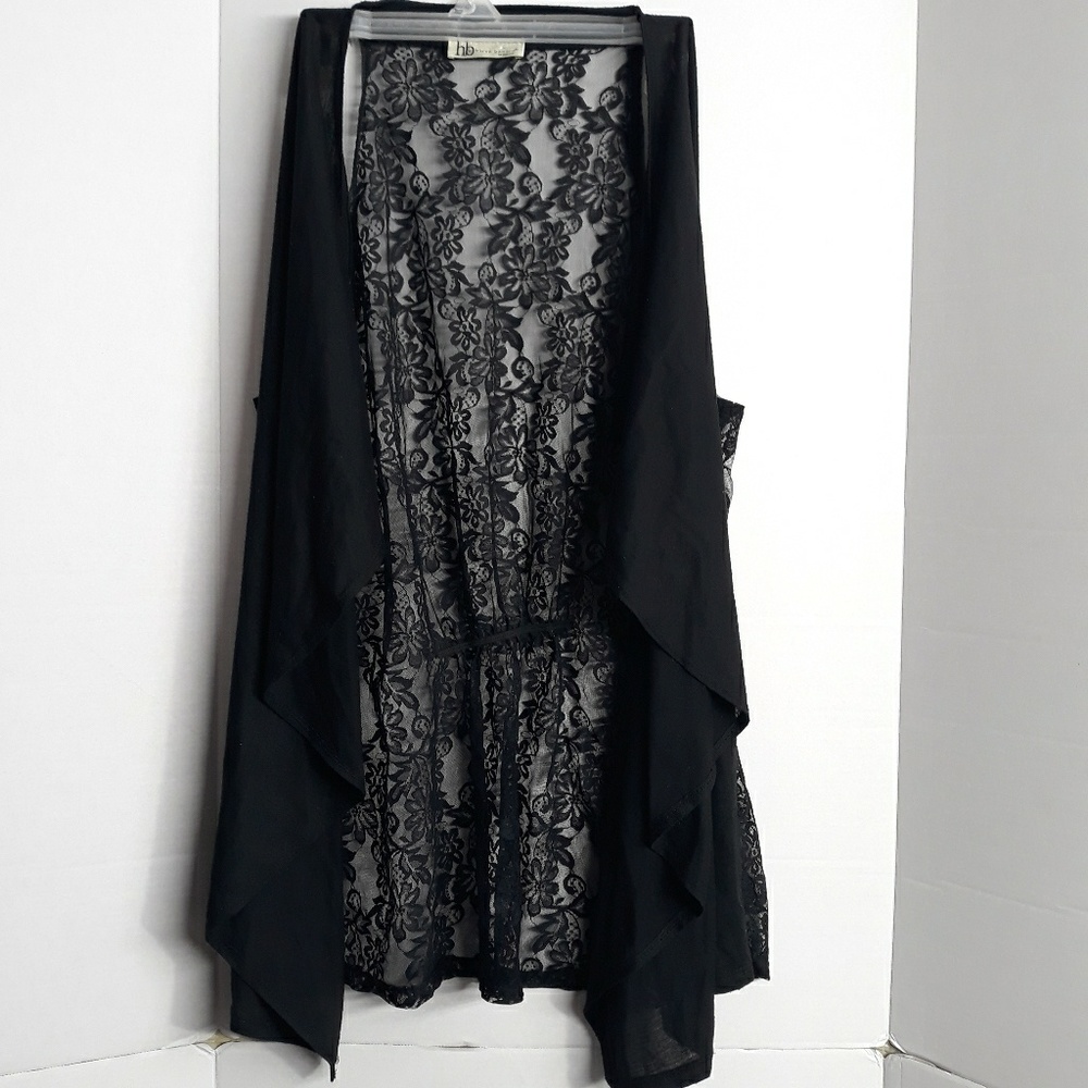Harve Benard long vintage lace vest